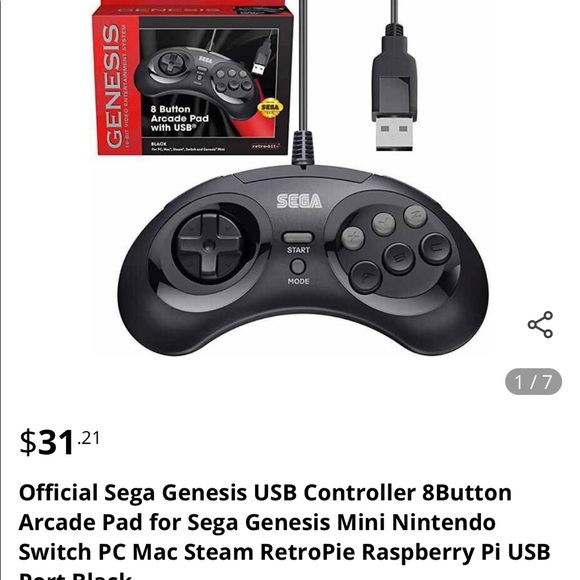 Sega Genesis controllers ONLY (NEW) - Picture 4 of 4